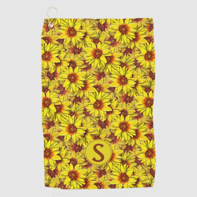 Sunflower Golf Towel (Front)