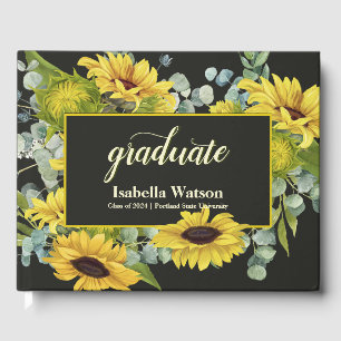 Sunflower Graduation Party Keepsake Guest Book