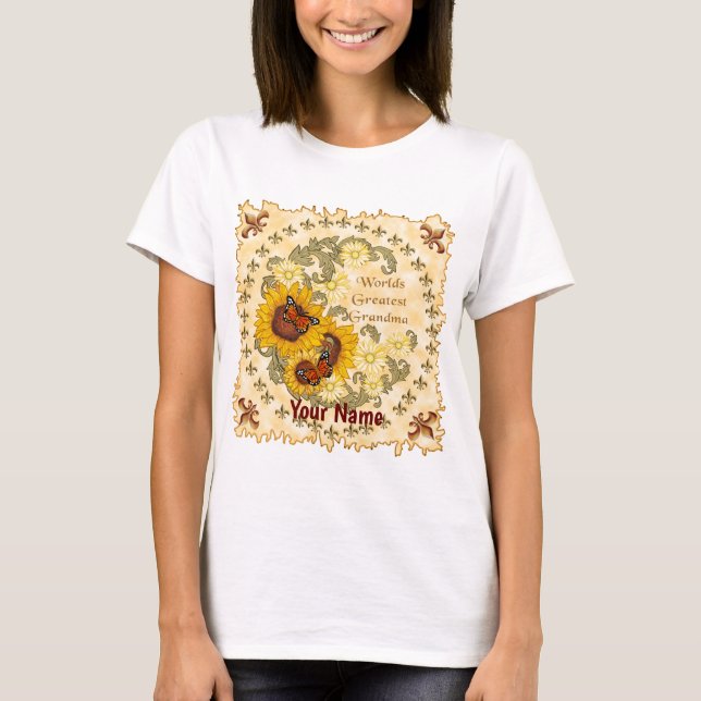 Sunflower Grandma  T-Shirt (Front)