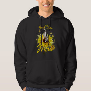 Sunflower Great Dane Mum Dog Mother's Hoodie