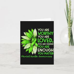 Sunflower Green Mental Health Awareness Card
