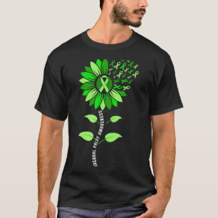 Sunflower green ribbon cerebral palsy cp awareness T-Shirt