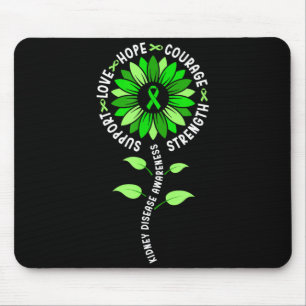 Sunflower green ribbon kidney disease awareness mouse mat