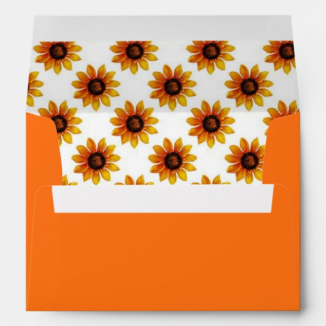 Sunflower Greeting Card Envelope (Back (Bottom))