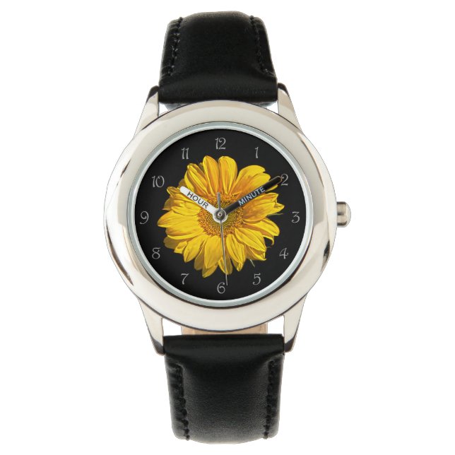 Sunflower Grey Script Numbers waa Watch (Front)