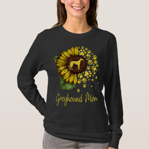Sunflower Greyhound Mum Dog Lover T-Shirt