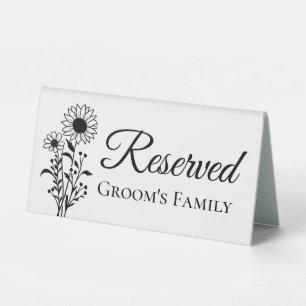 Sunflower Groom's Family Reserved – Rustic Floral