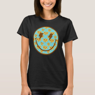 Sunflower Groovy Smile Face Bolt Retro T-Shirt