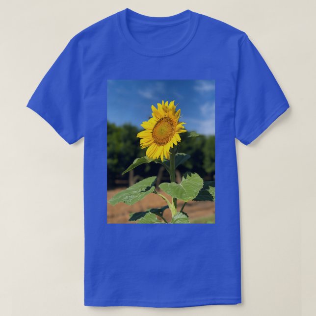 Sunflower Growing Tall T-Shirt (Design Front)
