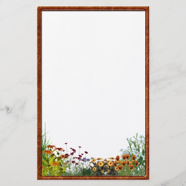 Sunflower Grunge Stationery (Front)