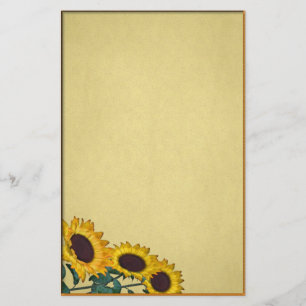 Sunflower Grunge Stationery