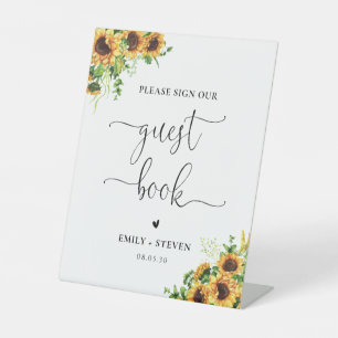 Sunflower Guest Book Sign