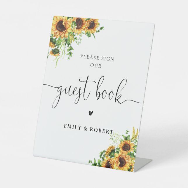 Sunflower Guest Book Sign (Front)