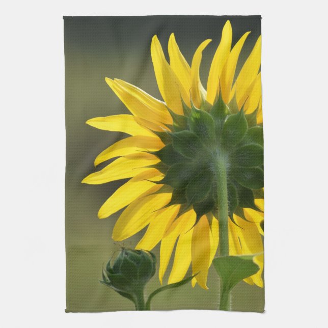 Sunflower Halo Kitchen Towel (Vertical)