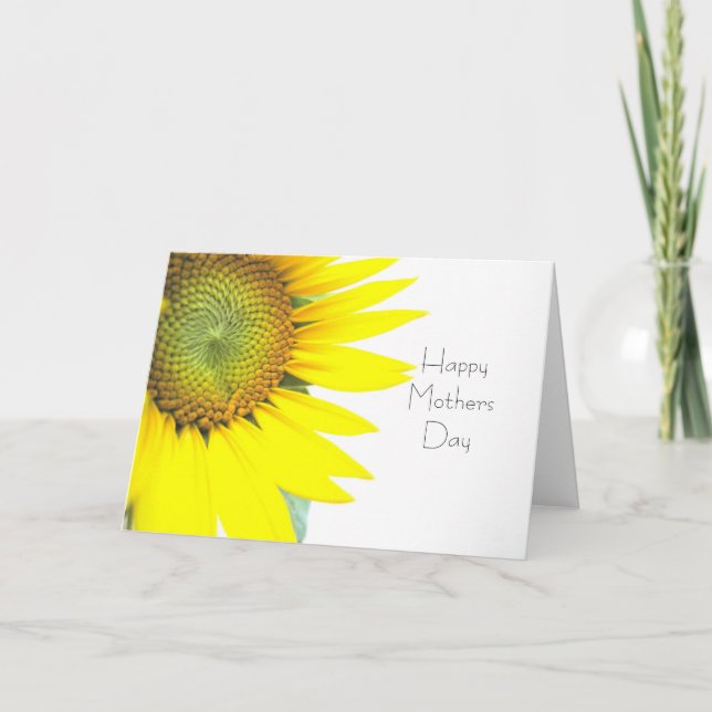 Sunflower Happy Mothers Day Card (Front)
