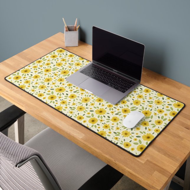 Sunflower Happy Pattern Desk Mat (Office 2)