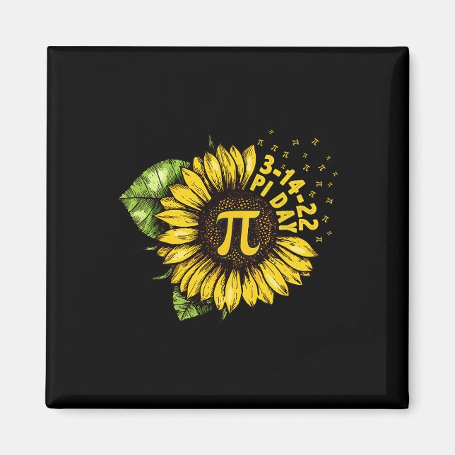 Sunflower Happy Pi Day Shirt Mathematic Math Teach Magnet (Front)