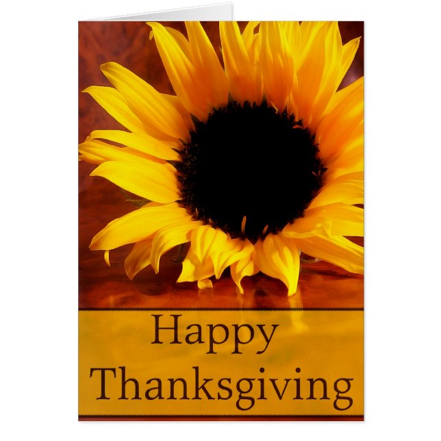 Sunflower :: Happy Thanksgiving Greeting Card (Front)