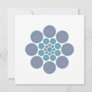 Sunflower Harmony Note Card in Blue and Teal