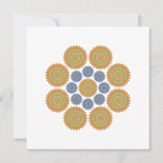 Sunflower Harmony Note Card in Gold and Blue