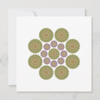 Sunflower Harmony Note Card in Green and Purple