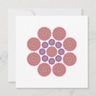 Sunflower Harmony Note Card in Rose and Lilac