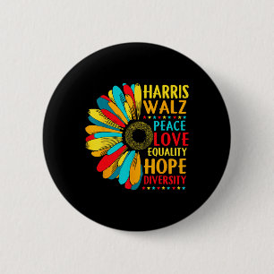 Sunflower Harris-wheimer 2024 Peace Lgbt Harris-w 6 Cm Round Badge
