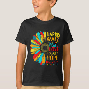 Sunflower Harris-wheimer 2024 Peace Lgbt Harris-w T-Shirt