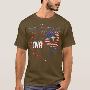 Sunflower Heart American CNA Patriotic USA Flag 4t T-Shirt