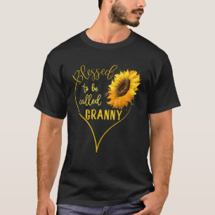 Sunflower Heart Blessed To Be Called Granny T-Shirt