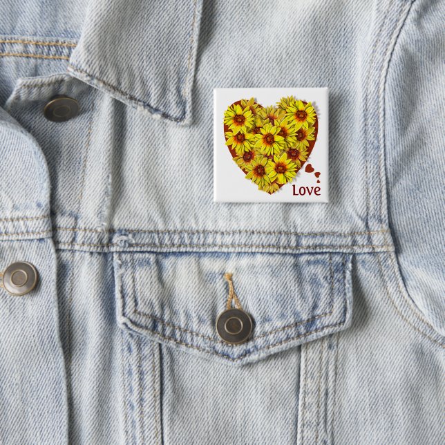 Sunflower Heart Button (In Situ)