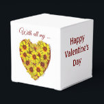 Sunflower Heart Favour Gift Box<br><div class="desc">Sunflowers are like bursts of sunshine. Shift the mood to optimism by gifting these cheerful blooms to that special someone.</div>