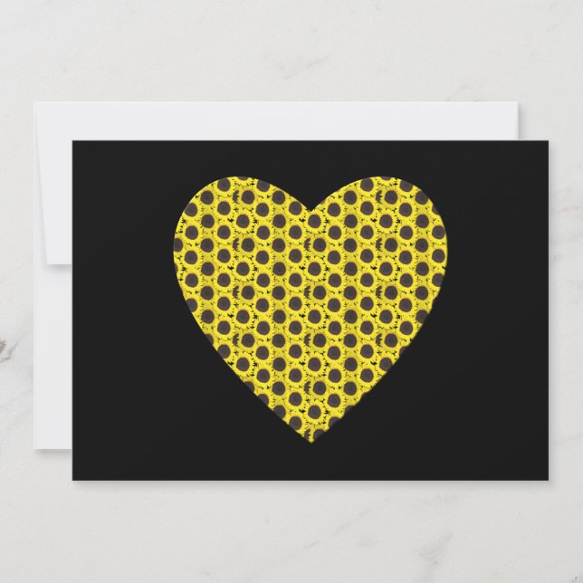Sunflower Heart Invitation (Front)