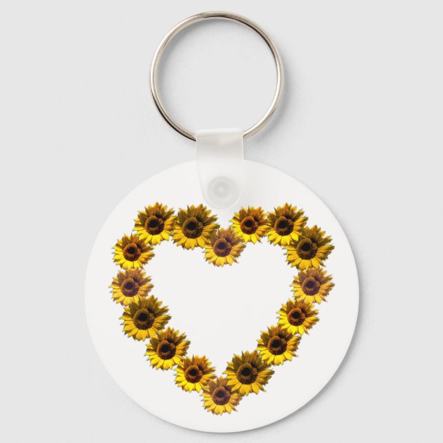 Sunflower Heart Key Ring (Front)