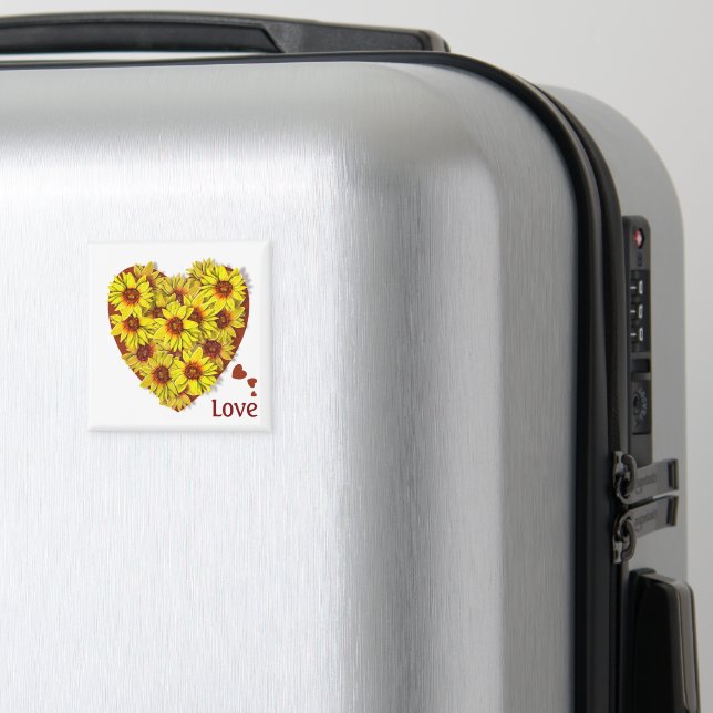 Sunflower Heart Magnet (In Situ (Luggage))