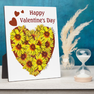 Sunflower Heart Sign Plaque