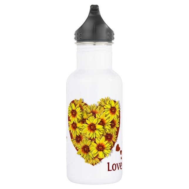 Sunflower Heart Water Bottle (Right)