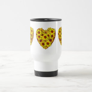 Sunflower Hearts Travel Mug