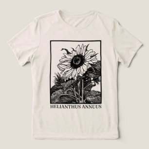 Sunflower (Helianthus annuus) Tri-Blend Shirt