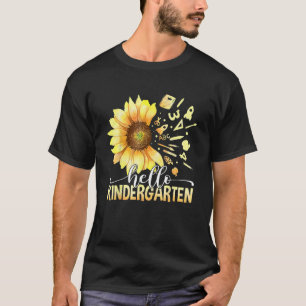Sunflower Hello Kindergarten Happy First Day Of Sc T-Shirt