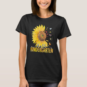 Sunflower Hello Kindergarten Happy First Day Of Sc T-Shirt