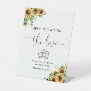 Sunflower Help Us Capture The Love Sign