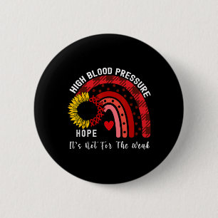 Sunflower High Blood Pressure Awareness 6 Cm Round Badge
