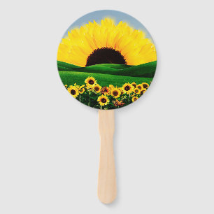 SUNFLOWER HILL HAND FAN