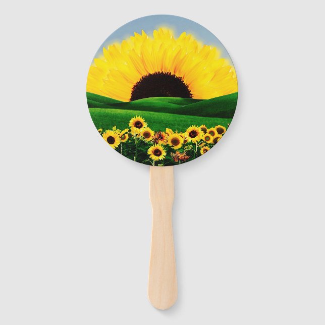 SUNFLOWER HILL HAND FAN (Front)