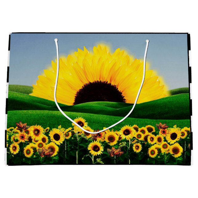 SUNFLOWER HILL LARGE GIFT BAG (Front)