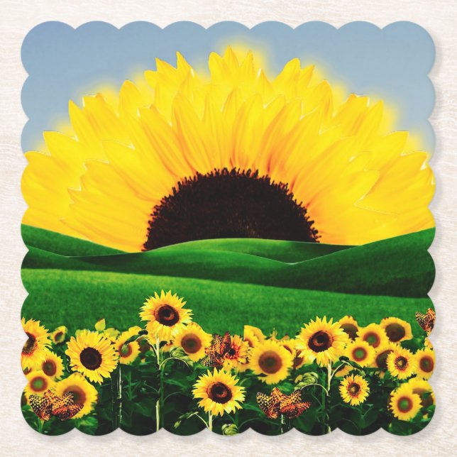 SUNFLOWER HILL PAPER COASTER (Front)
