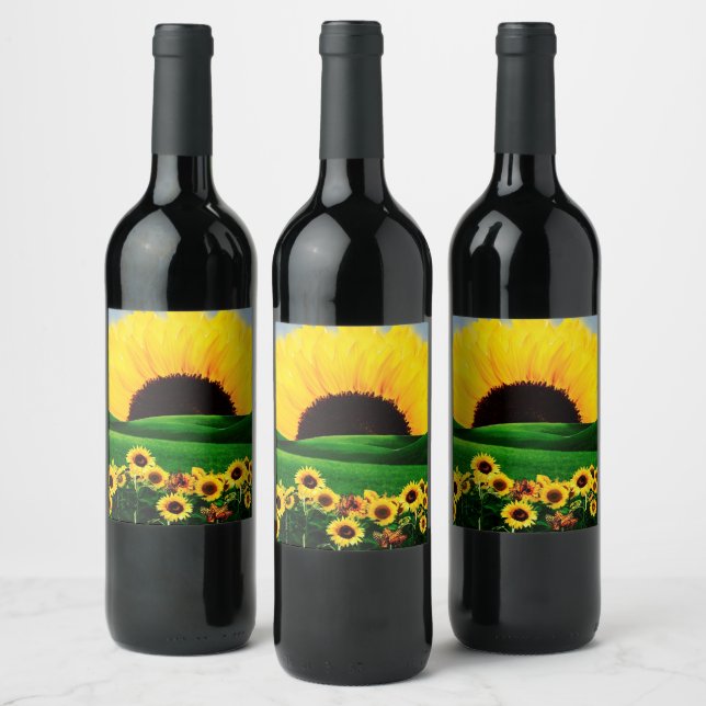 SUNFLOWER HILL WINE LABEL (Bottles)