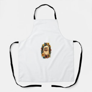 Sunflower Hippie Floral Pekingese Dog Apron