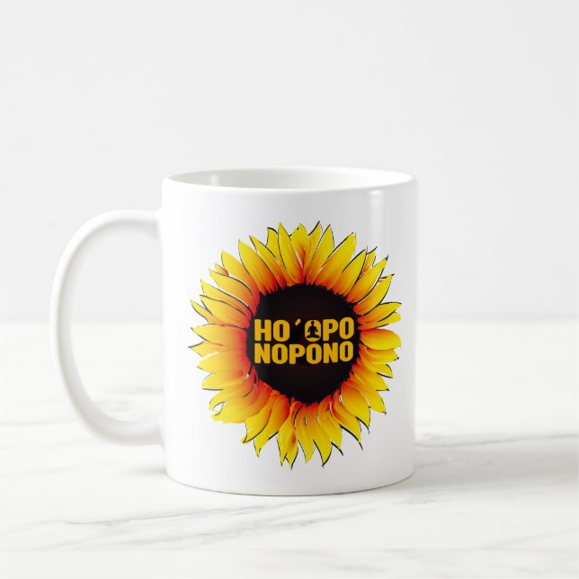 Sunflower Ho´oponopono Prayer  Coffee Mug (Left)